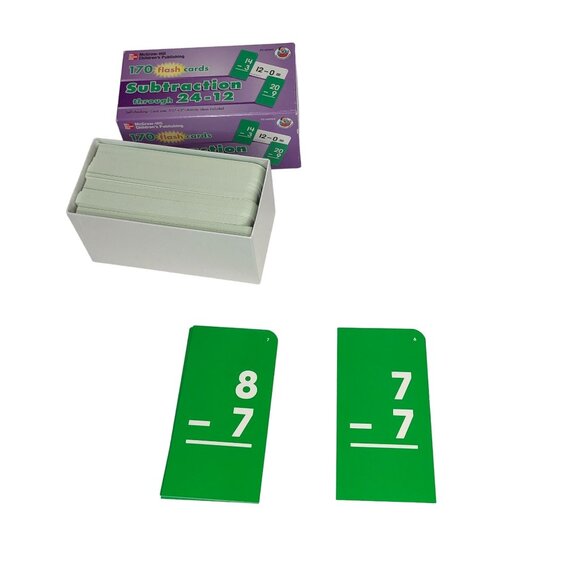 McGraw Hill Flash Cards Math Subtraction thru 24-12 Self Checking Homeschool - Picture 2 of 10